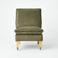 Talbert Pillow Top Slipper Chair with Casters Olive Green Velvet (KD) - Threshold designed with Studio McGee