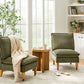 Talbert Pillow Top Slipper Chair with Casters Olive Green Velvet (KD) - Threshold designed with Studio McGee
