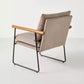 Cushioned Metal & Wood Accent Arm Chair Gray/black - Hearth & Hand With Magnolia